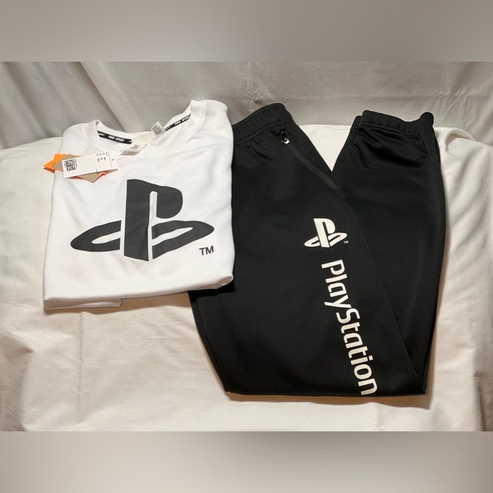 Boys H&M PlayStation Track Pants and Matching top. Top NWT.